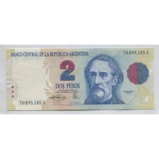 ARGENTINA COL. 737b BILLETE DE $ 2 CONVERTIBLES SIN CIRCULAR UNC U$ 10